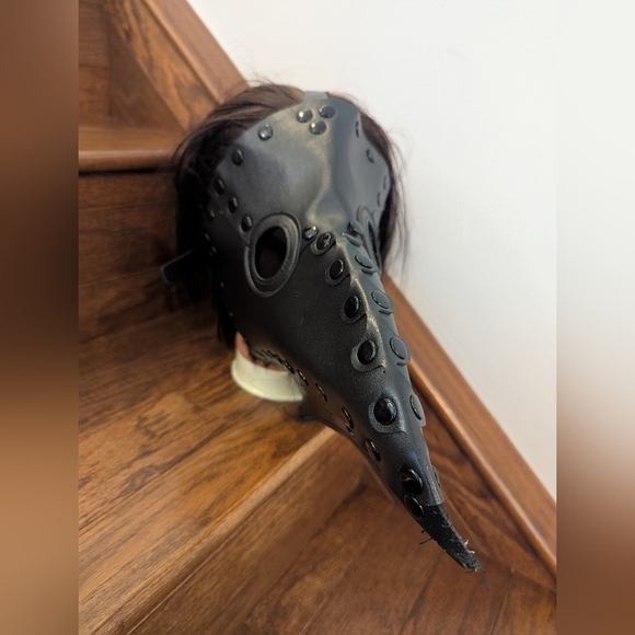 Plague Doctor Retro Bird Mask Gothic Steampunk Cosplay Halloween Black OS - Picture 7 of 10